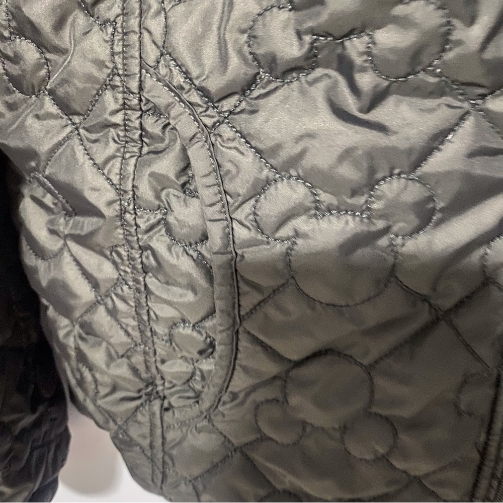 Puffer Disney Quilted Mickey Mouse Sherpa Lined Jacket XS Black - Picture 5 of 9